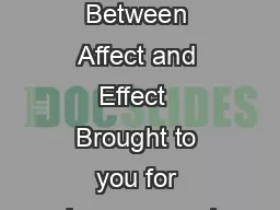  Your Name Choosing Between Affect and Effect  Brought to you for classroom not 