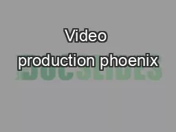 PDF-Video production phoenix