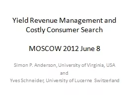 Yield Revenue Management and Costly Consumer Search