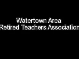 Watertown Area Retired Teachers Association