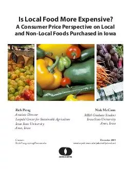 Is Local Food More Expensive A Consumer Price Perspective on Local and NonLocal Foods