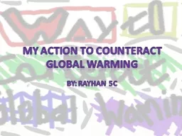 My action to counteract global warming