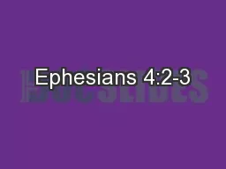 Ephesians 4:2-3