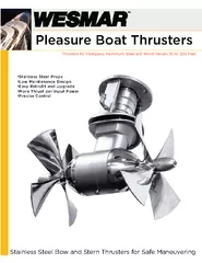 Pleasure Boat ThrustersThrusters for Fiberglass, Aluminum, Steel and W