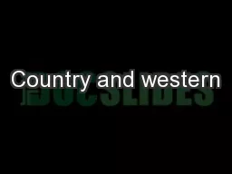 Country and western