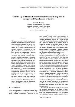 Thumbs Up or Thumbs Down? Semantic Orientation Applied to  Unsupervise