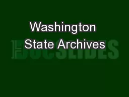 Washington State Archives