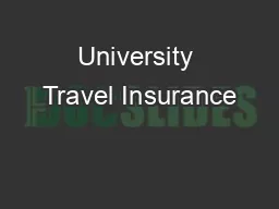 University Travel Insurance