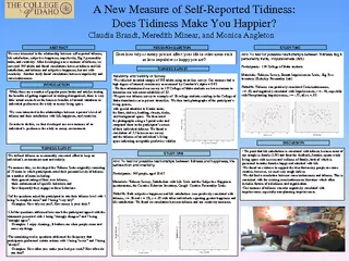 A New Measure of SelfReported Tidiness: Does Tidiness Make You Happier