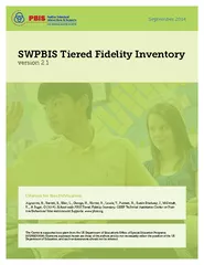 SWPBIS Tiered Fidelity Inventoryversion 2.1