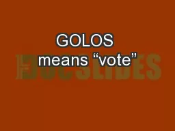 GOLOS means “vote”