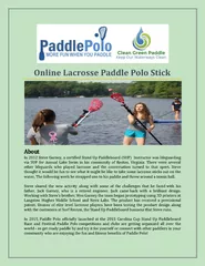 Online Lacrosse Paddle Polo Stick