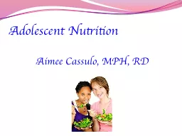 Adolescent Nutrition