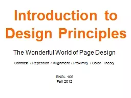 Introduction to Design Principles