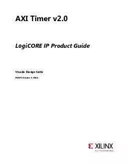 LogiCORE IP AXITimer v2.0Product GuideVivado Design SuitePG079 April 2