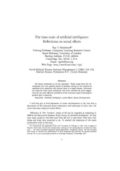 Thetimescaleofarticialintelligence:Re
ectionsonsocialeectsRayJ.Solom