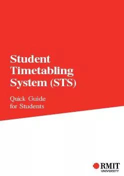 TimetablingSystem (STS)Quick Guide for Students