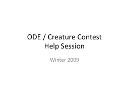 ODE / Creature Contest