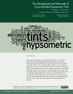 |  The Development and Rationale of Cross-blended Hypsometric Tints 
.