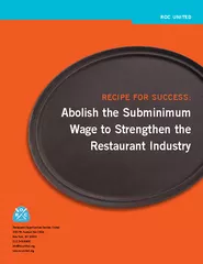 ECIORUCCESSAbolish the Subminimum Wage to Strengthen the Restaurant In