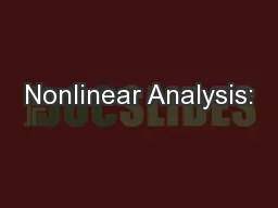 Nonlinear Analysis:
