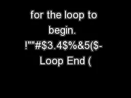 for the loop to begin.  !