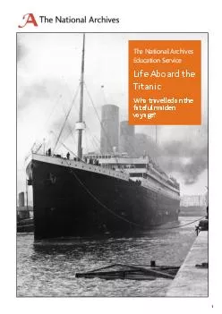 The sinking of the Titanic, 1912 Who was on board?  This resource