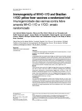 Immunogenicity of WHO-17D and Brazilian17DD yellow fever vaccines: a r