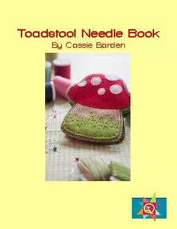 Toadstool Needle Book