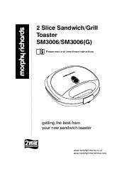 2 Slice Sandwich/GrillToasterSM3006/SM3006(G)