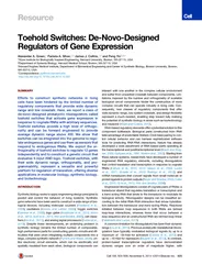ToeholdSwitches:De-Novo-DesignedRegulatorsofGeneExpressionAlexanderA.G