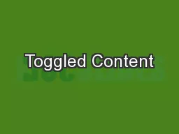 Toggled Content