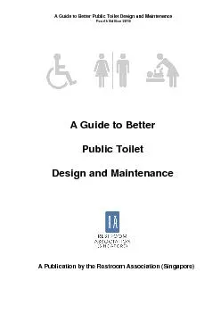 A Guide to Better Public Toilet Design and Maintenance We would also l