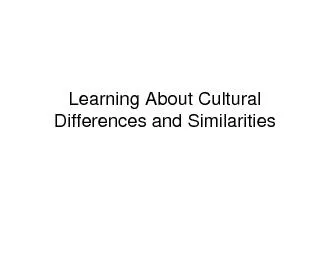 Learning About Cultural Differences and Similarities