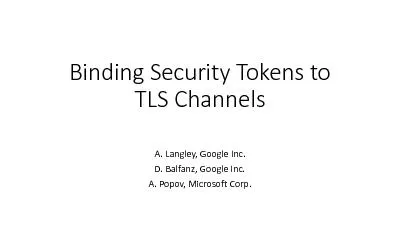Binding Security Tokens to