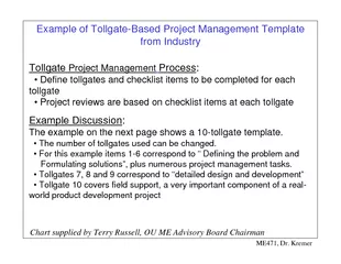 Example of Tollgate-Based Project Management Template from IndustryCha