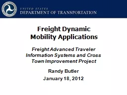 Freight Advanced Traveler Information Systems and Cross Tow
