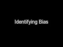 Identifying Bias