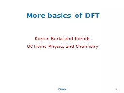 More basics of DFT