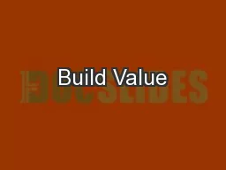Build Value