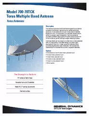 DescriptionThe General Dynamics SATCOM Technologies Torus antenna cons