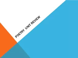 POETRY UNIT REVIEW