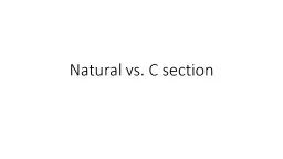 Natural vs. C section