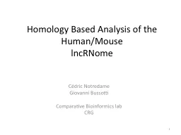 Homology Based Analysis of the Human/Mouse