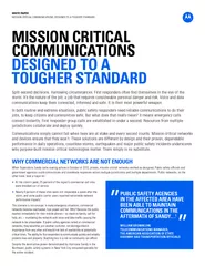MISSION CRITICAL COMMUNICATIONS: DESIGNED TO A TOUGHER STANDARD
...