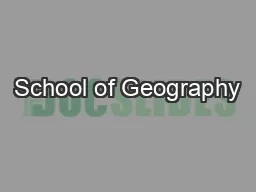 School of Geography