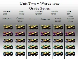 Unit Two – Words 11-20