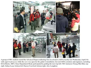A group of NIU students toured the Advanced Superconducting Test Accel