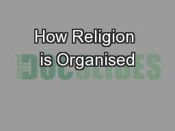 How Religion is Organised