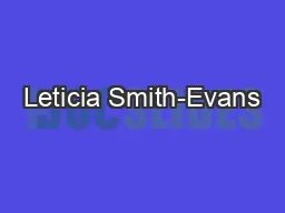 Leticia Smith-Evans